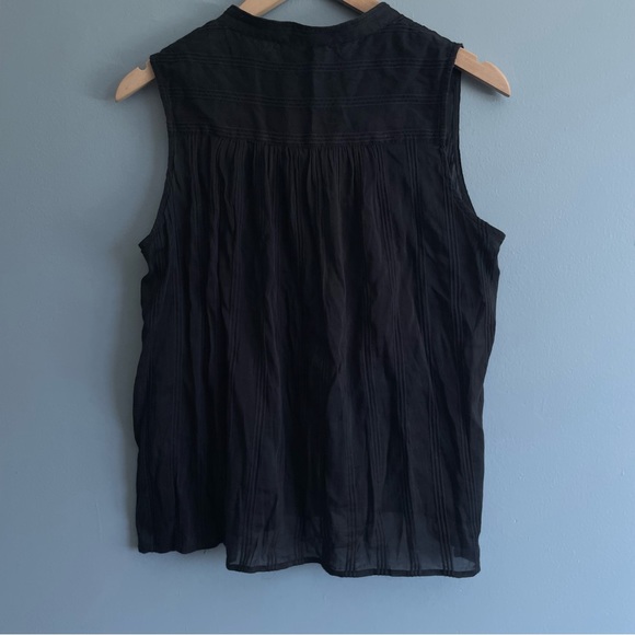 SEA NEW YORK sleeveless silk blend crinkle top - Picture 5 of 7